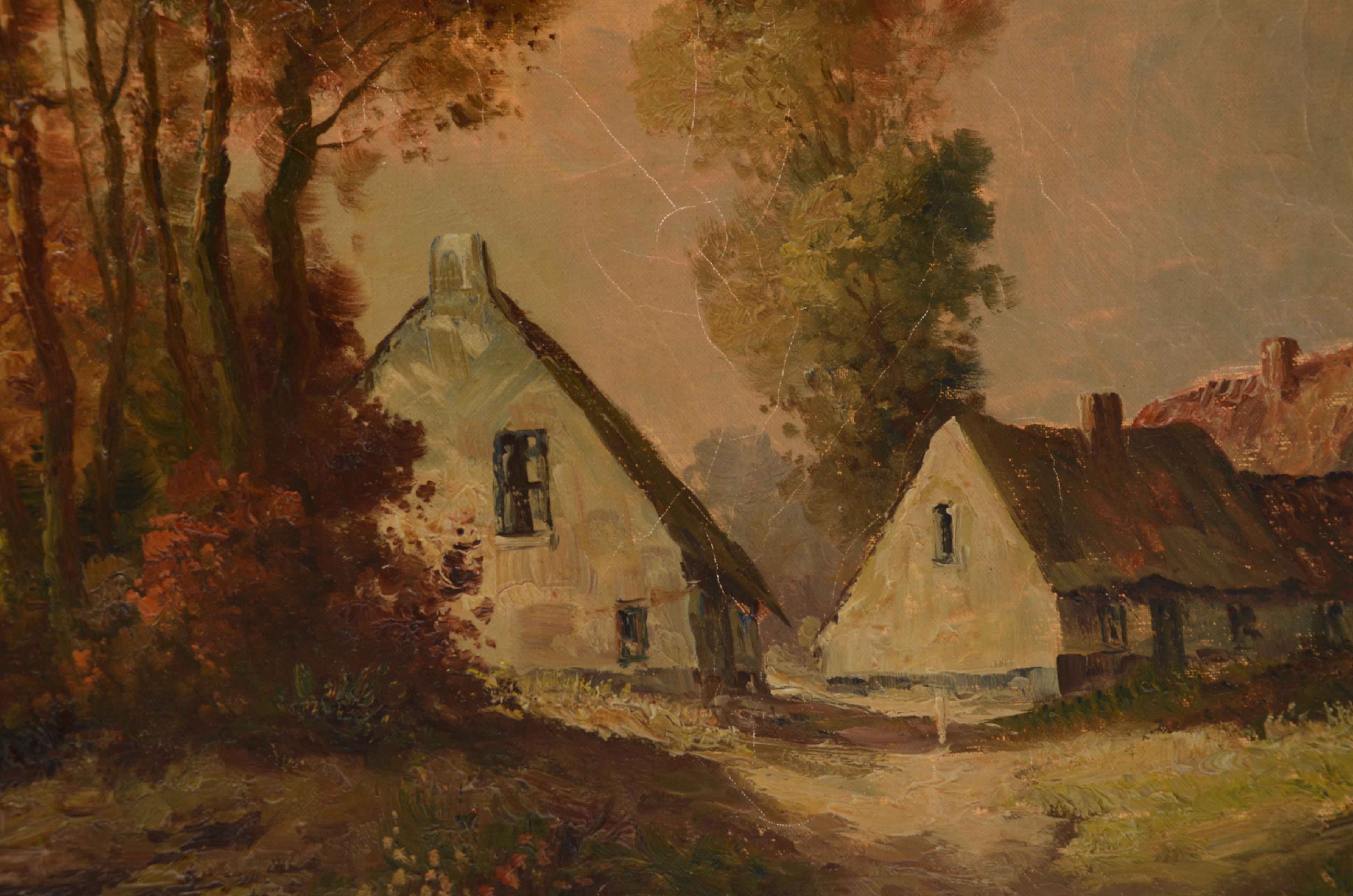 Gustav Pynaert Signed Original Oil Painting on Canvas