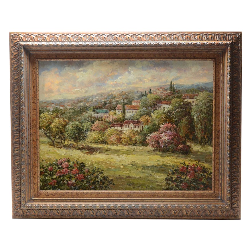 D. Marcello Oil on Canvas Landscape Painting