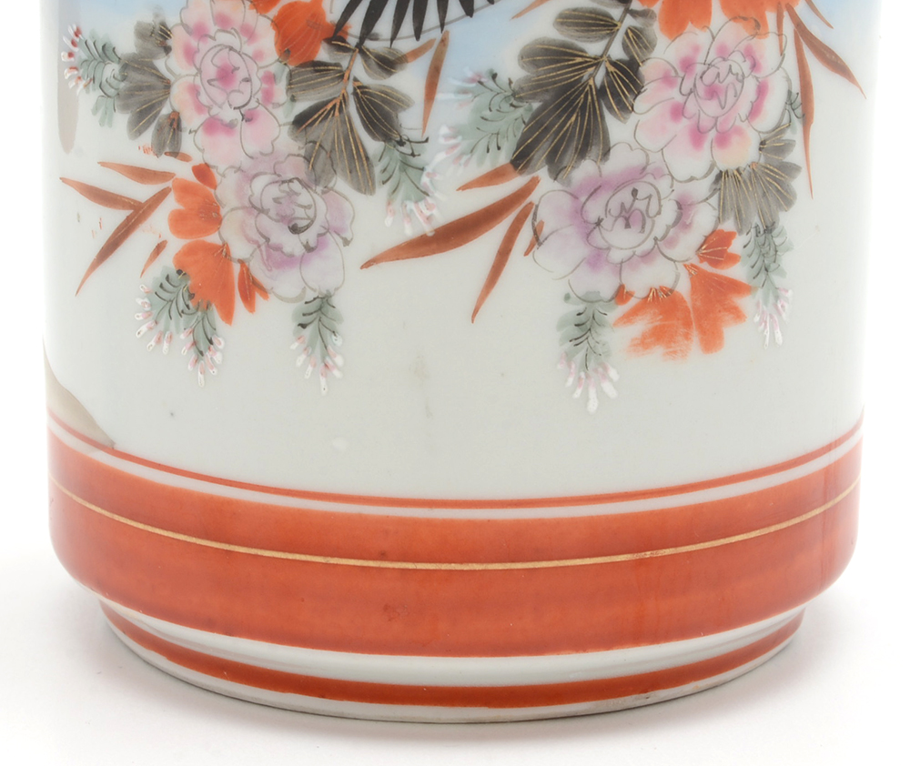 Antique Hand Painted and Signed Japanese Teapot Illustrating Fenghuang