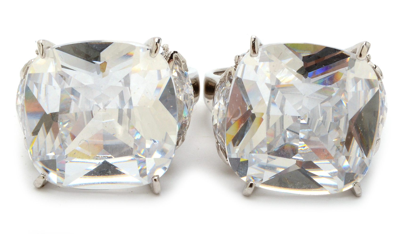 Sterling Silver Rings With Large Cubic Zirconias