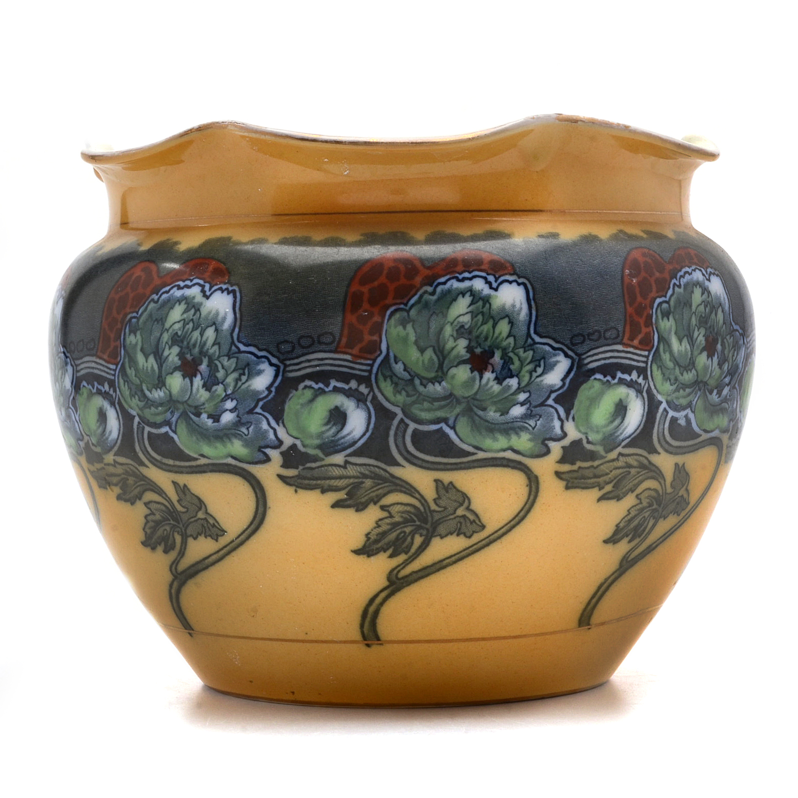 Late 19th Century English Colonial Pottery Kelmscott Jardinere