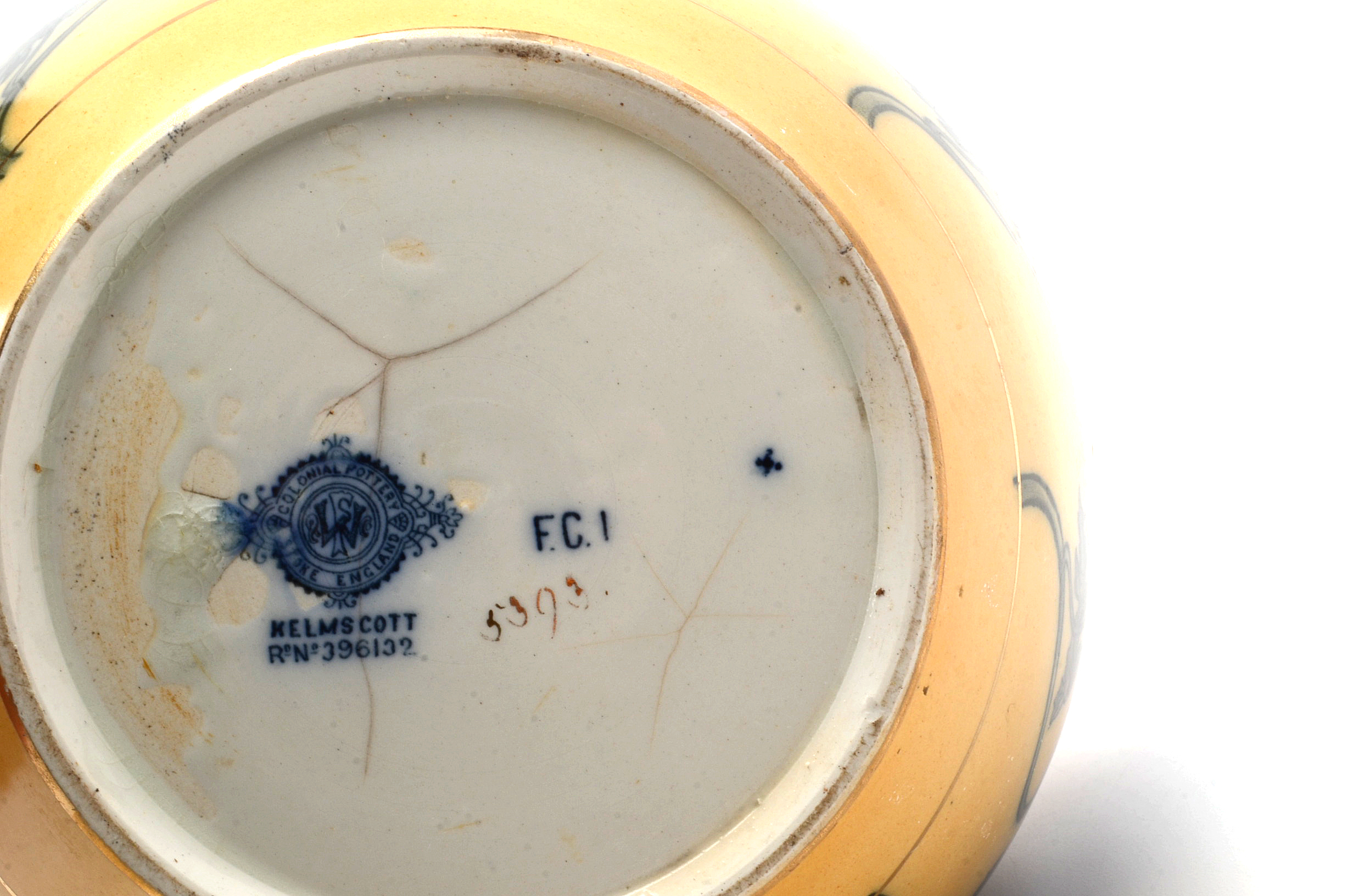 Late 19th Century English Colonial Pottery Kelmscott Jardinere