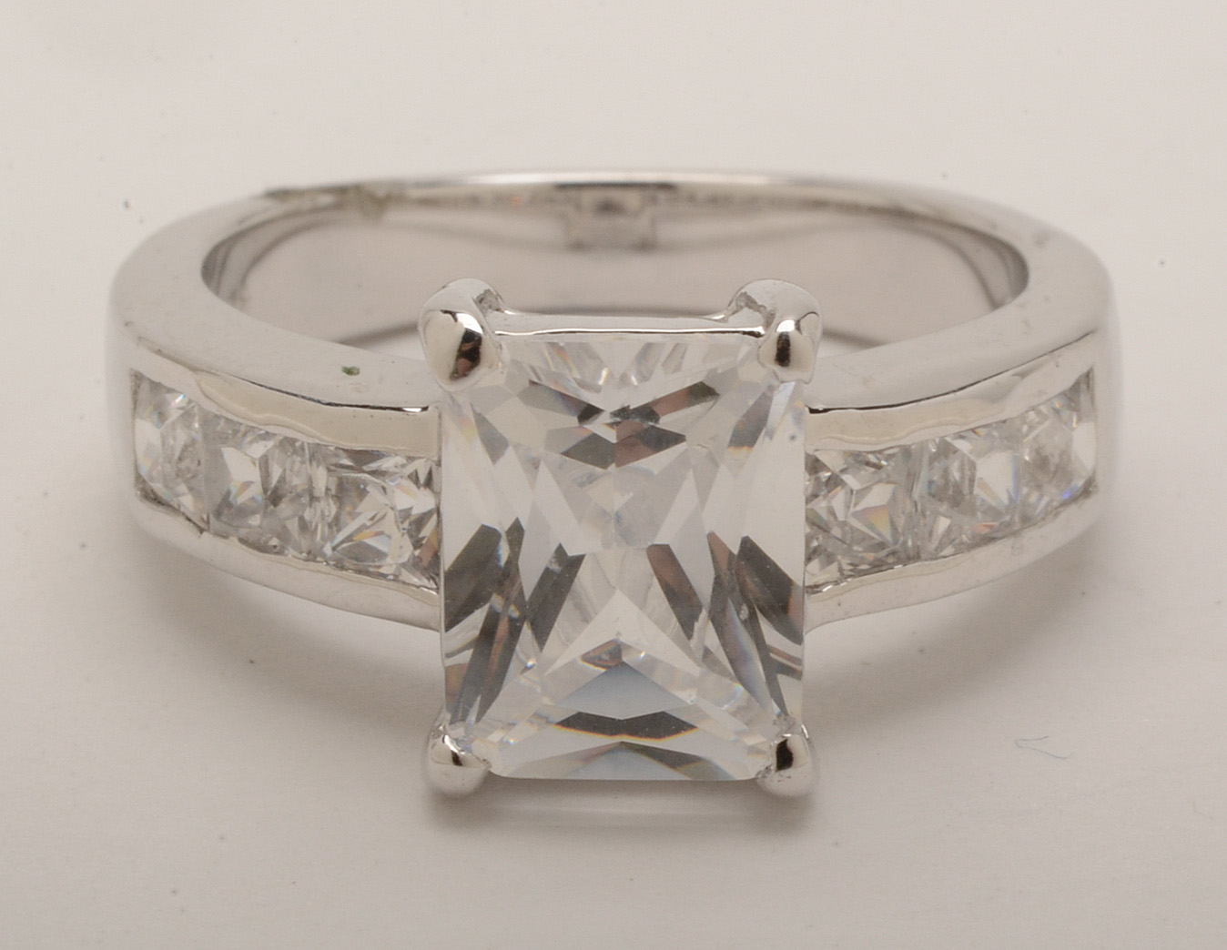 Sterling Silver Rings With Large Cubic Zirconias