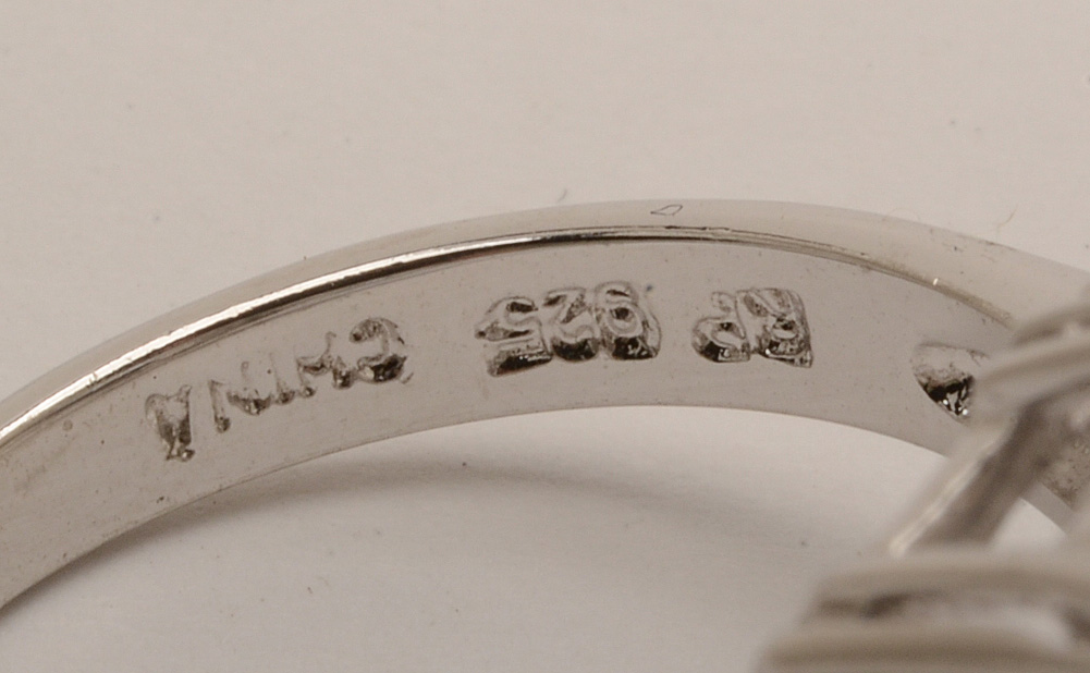 Sterling Silver Rings With Large Cubic Zirconias