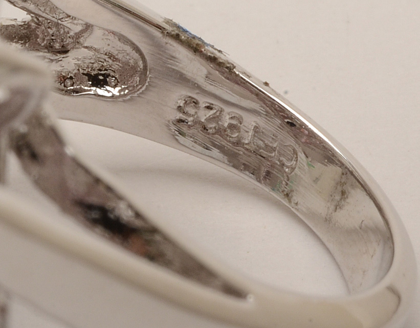 Sterling Silver Rings and Pendant Necklaces with Cubic Zirconia and Glass Stones