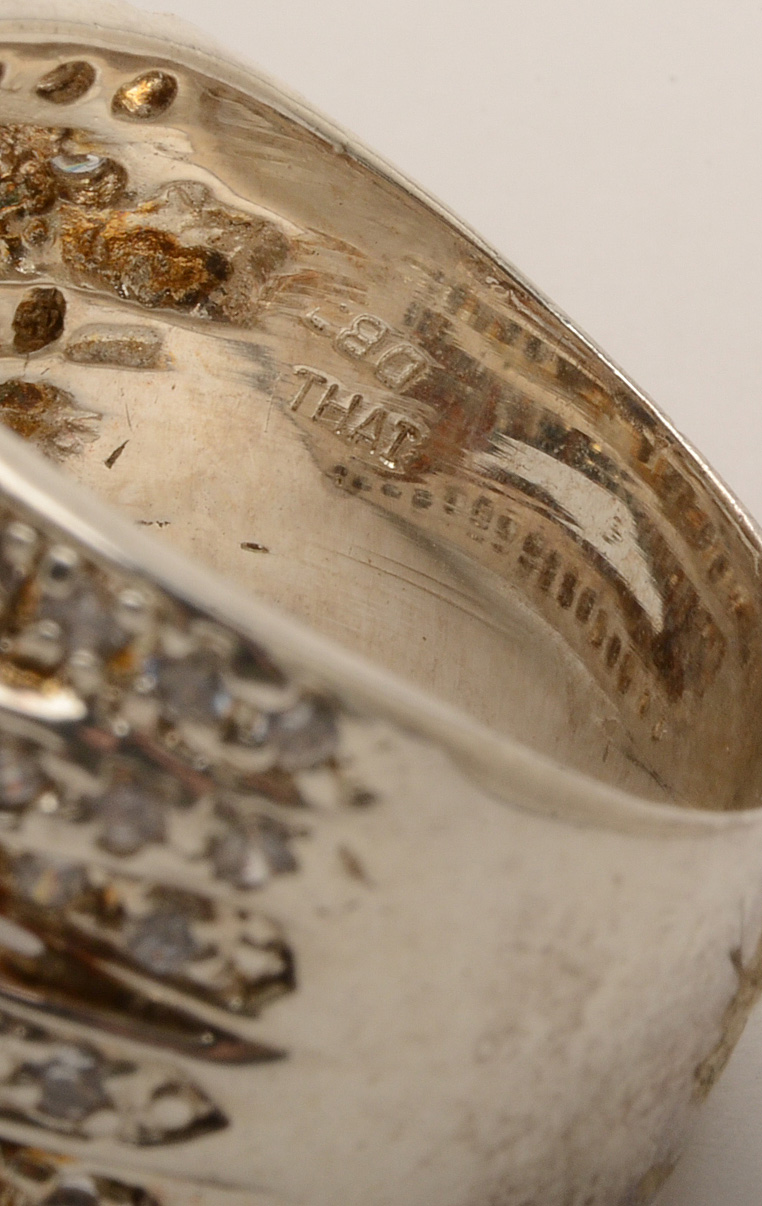 Sterling Silver Rings and Pendant Necklaces with Cubic Zirconia and Glass Stones