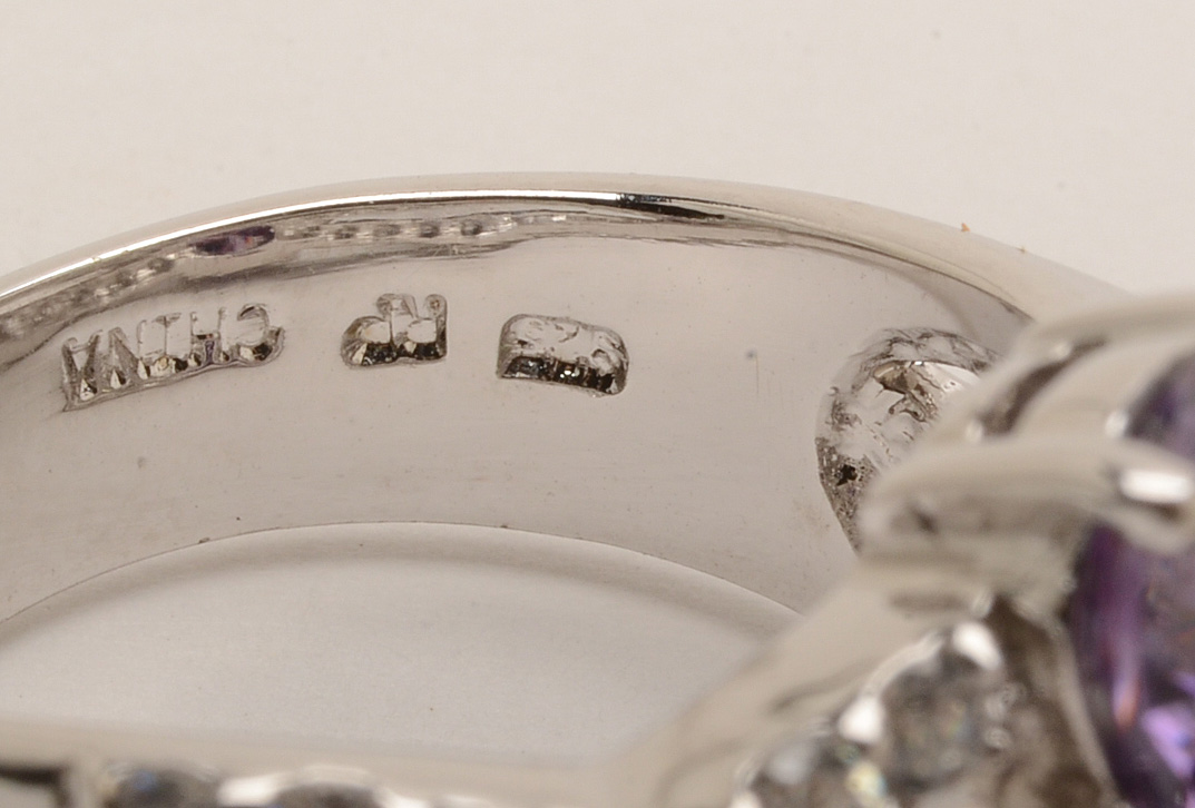 Sterling Silver Rings and Pendant Necklaces with Cubic Zirconia and Glass Stones