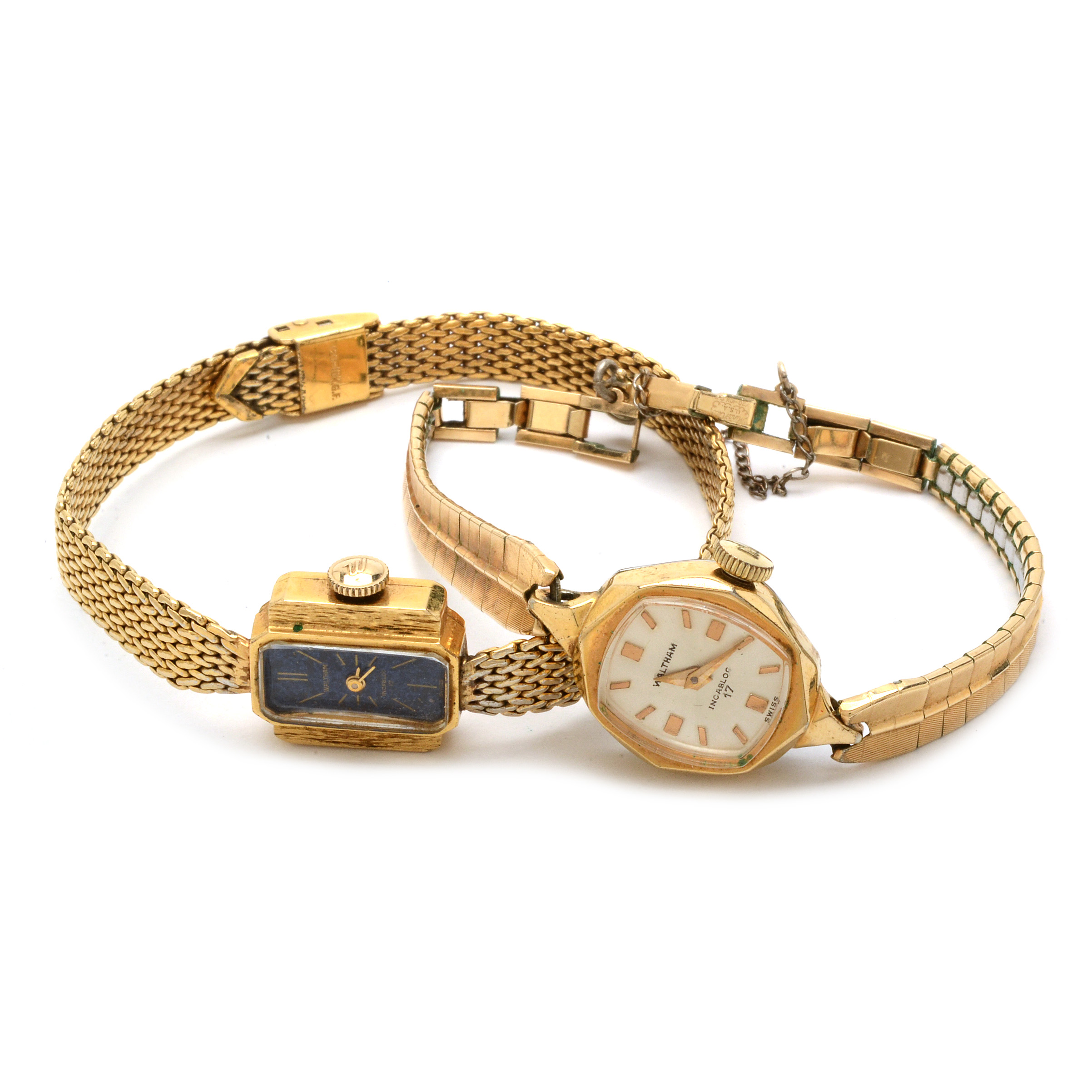 Two Vintage Waltham Incabloc 17 Watches