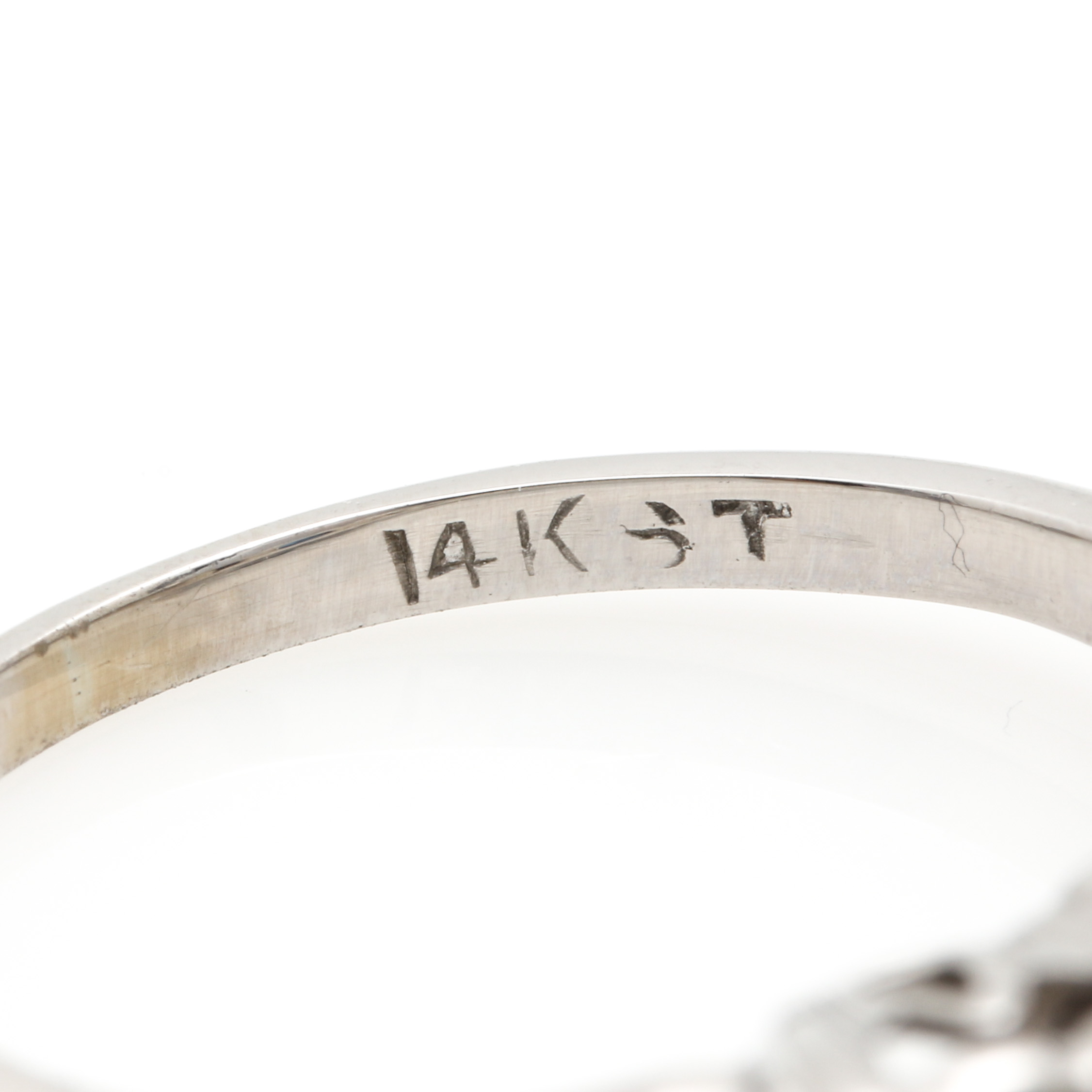 14K White Gold Sapphire and Diamond Ring