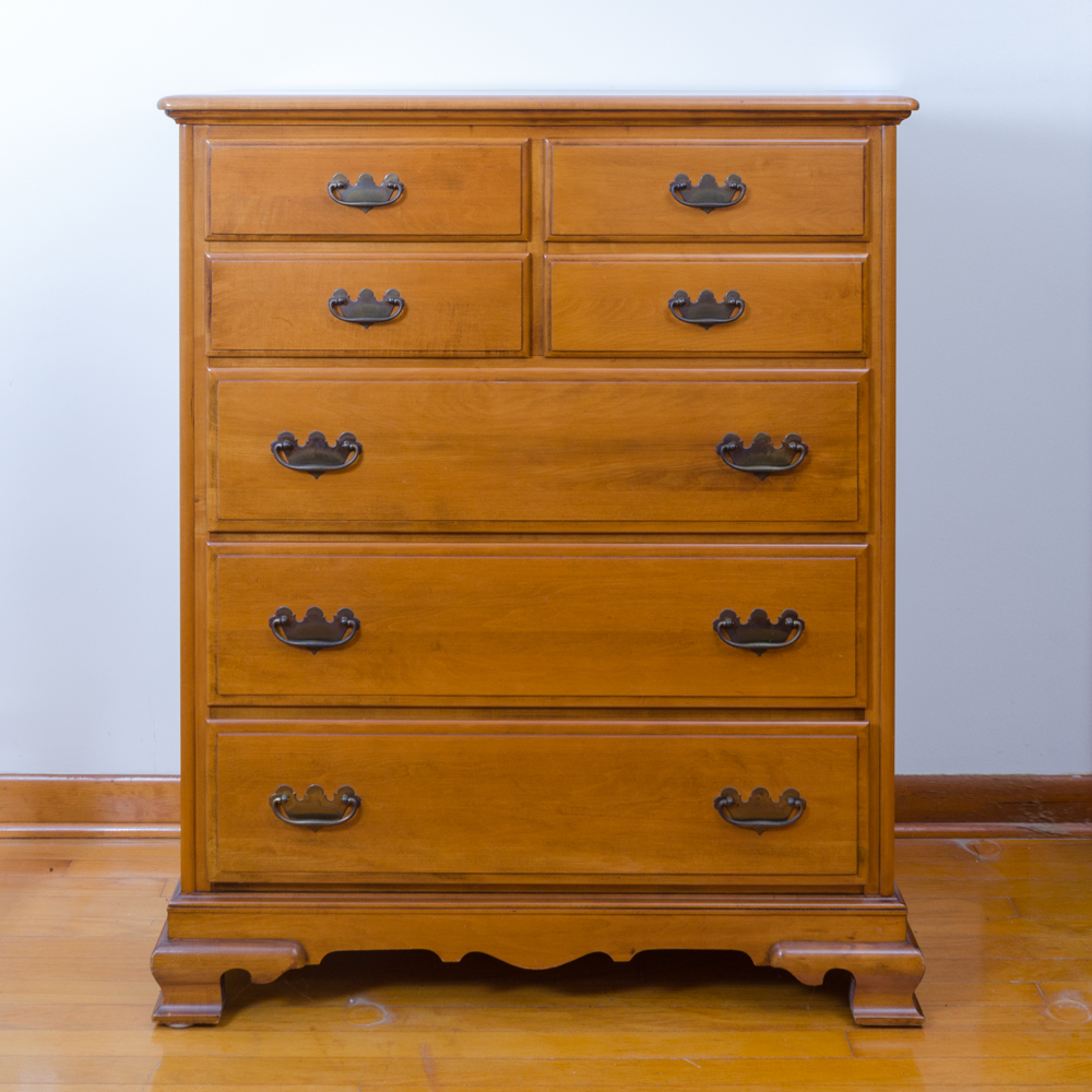 Maple Chippendale Style Four Piece Bedroom Set by Kling