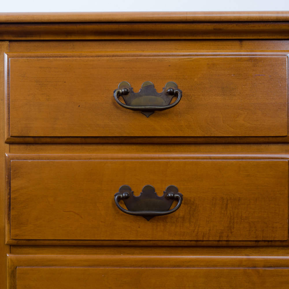 Maple Chippendale Style Four Piece Bedroom Set by Kling