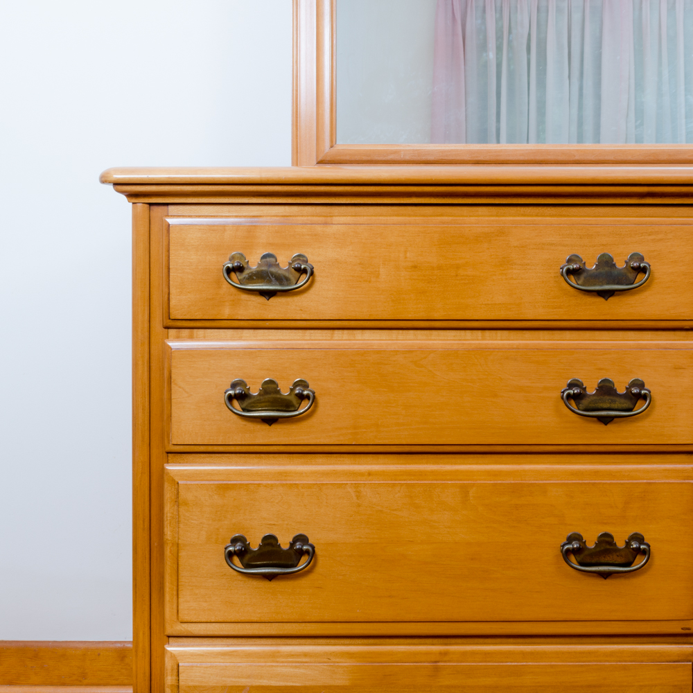 Maple Chippendale Style Four Piece Bedroom Set by Kling