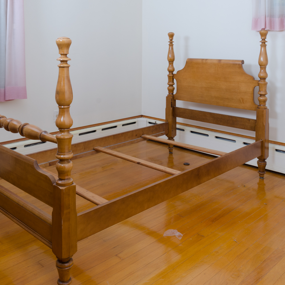 Maple Chippendale Style Four Piece Bedroom Set by Kling