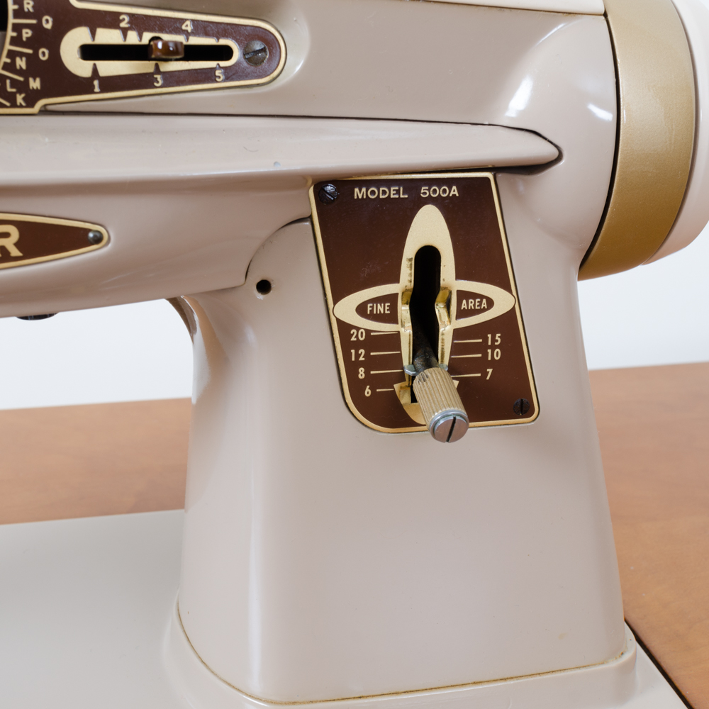 Singer "Slant-O-Matic 500" Sewing Machine with Cabinet