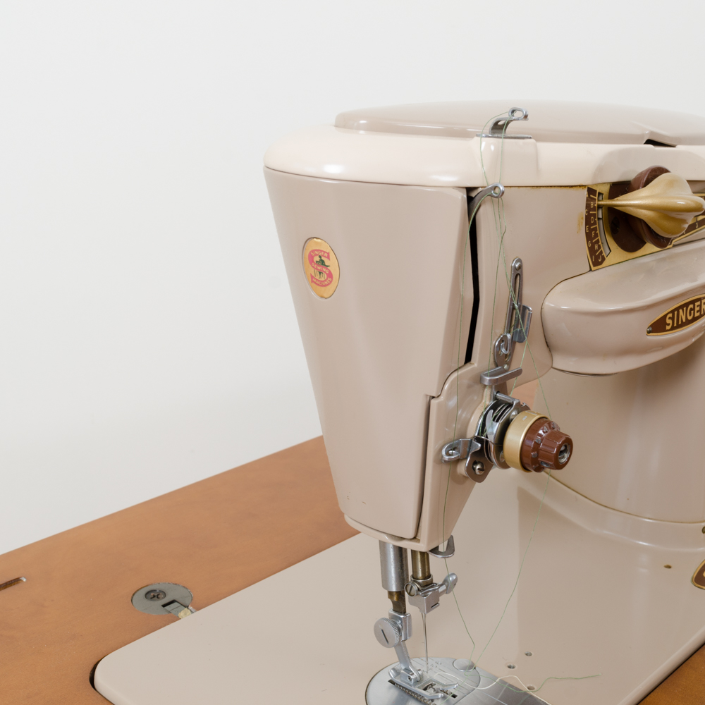 Singer "Slant-O-Matic 500" Sewing Machine with Cabinet