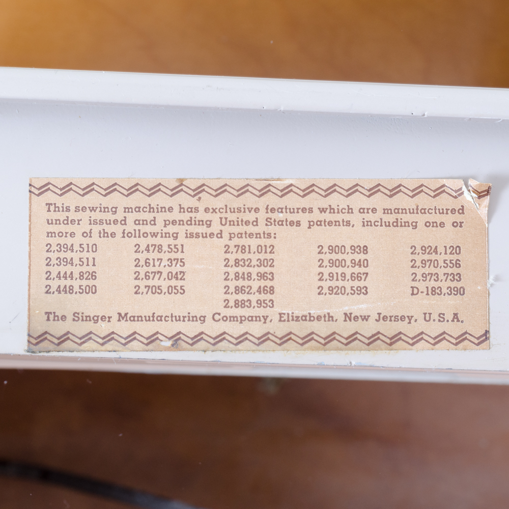 Singer "Slant-O-Matic 500" Sewing Machine with Cabinet