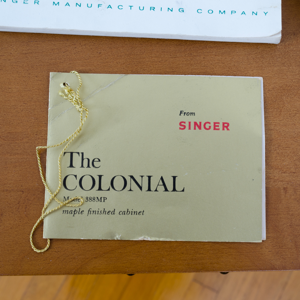 Singer "Slant-O-Matic 500" Sewing Machine with Cabinet