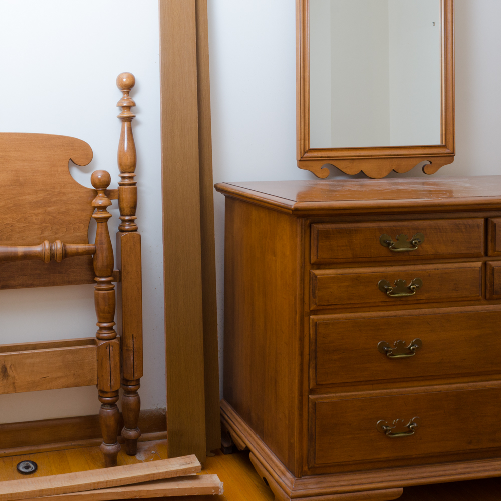 Maple American Colonial Style Two-Piece Bedroom Set by Roger Conant Group