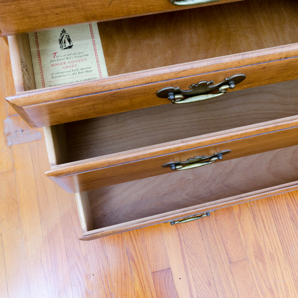 Maple American Colonial Style Two-Piece Bedroom Set by Roger Conant Group