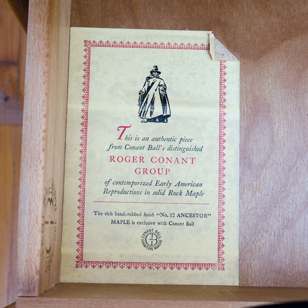 Maple American Colonial Style Two-Piece Bedroom Set by Roger Conant Group