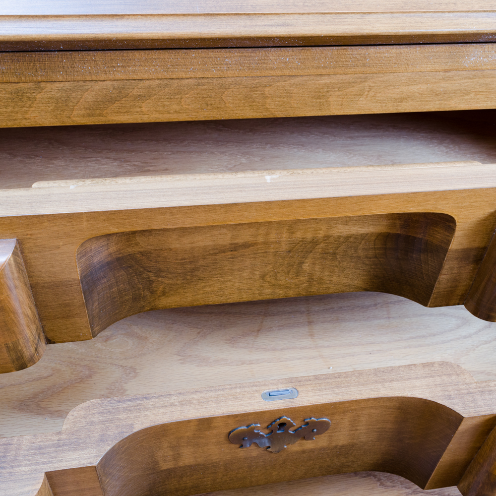 Colonial Style Maple Fall-Front Desk and Chair by Maddox