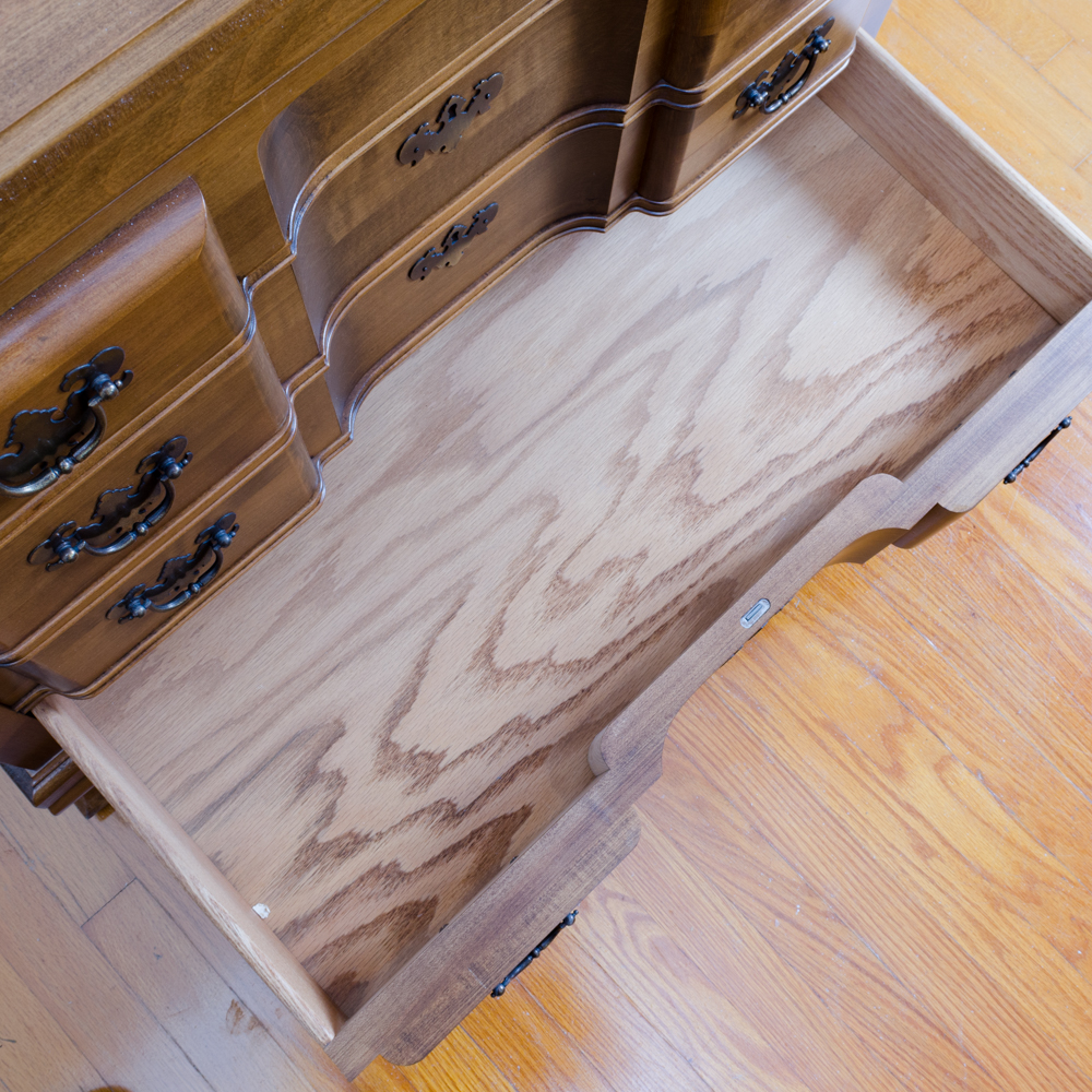 Colonial Style Maple Fall-Front Desk and Chair by Maddox