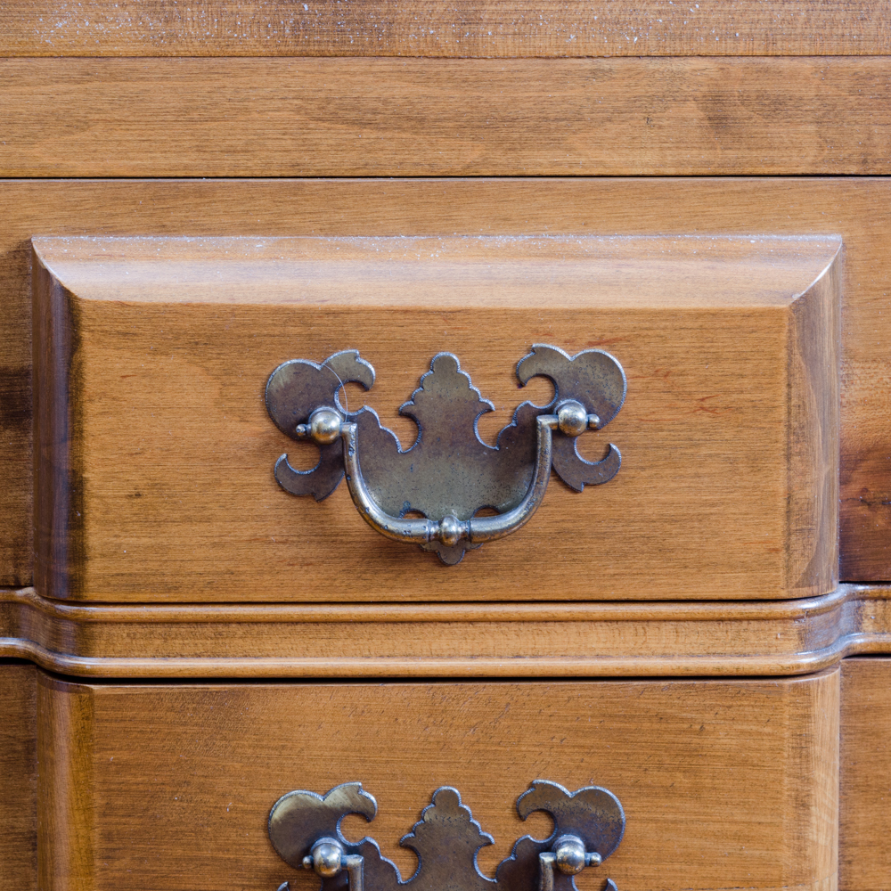 Colonial Style Maple Fall-Front Desk and Chair by Maddox