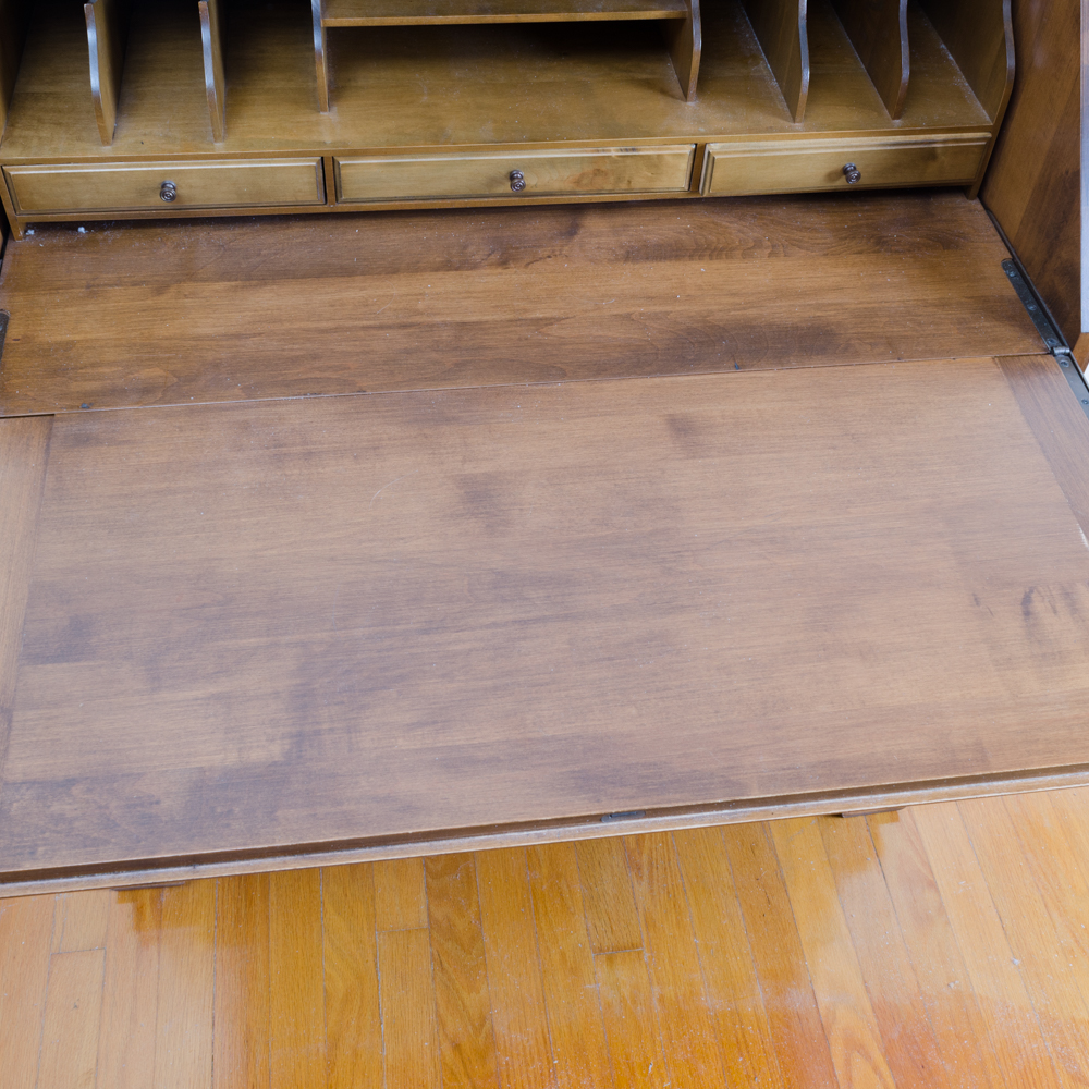 Colonial Style Maple Fall-Front Desk and Chair by Maddox