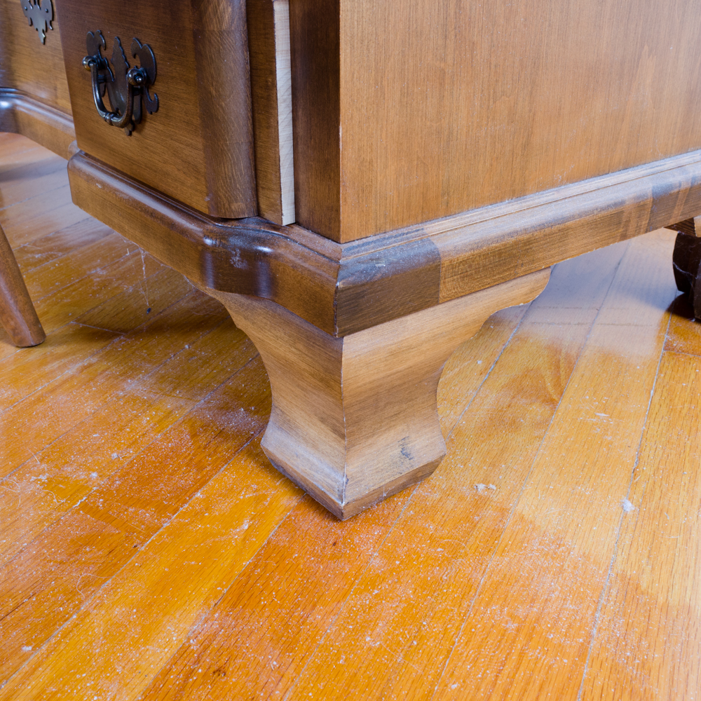 Colonial Style Maple Fall-Front Desk and Chair by Maddox