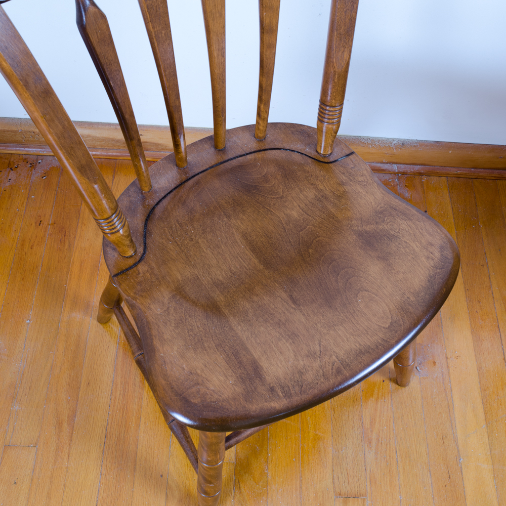 Colonial Style Maple Fall-Front Desk and Chair by Maddox