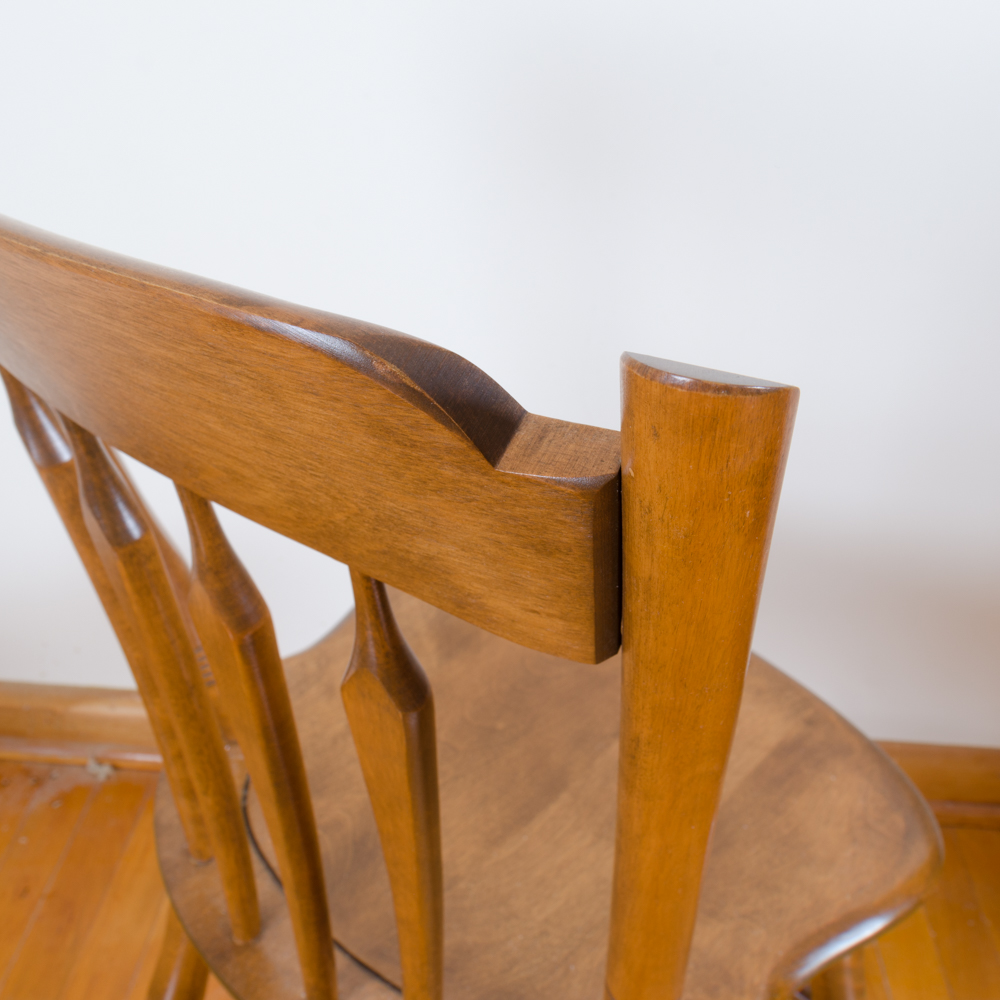 Colonial Style Maple Fall-Front Desk and Chair by Maddox