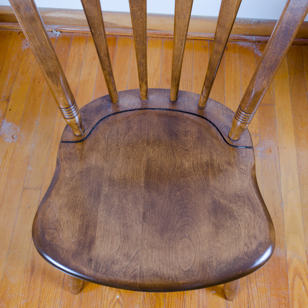 Colonial Style Maple Fall-Front Desk and Chair by Maddox