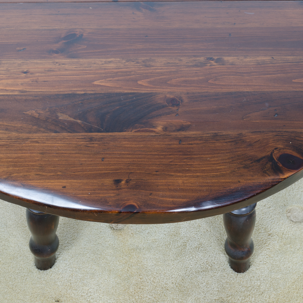 Vintage Pine Table with Leaf Inserts and Captains Chairs