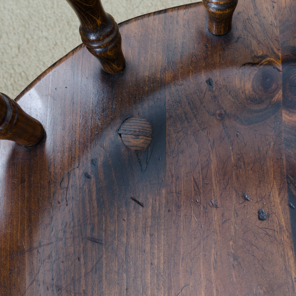 Vintage Pine Table with Leaf Inserts and Captains Chairs