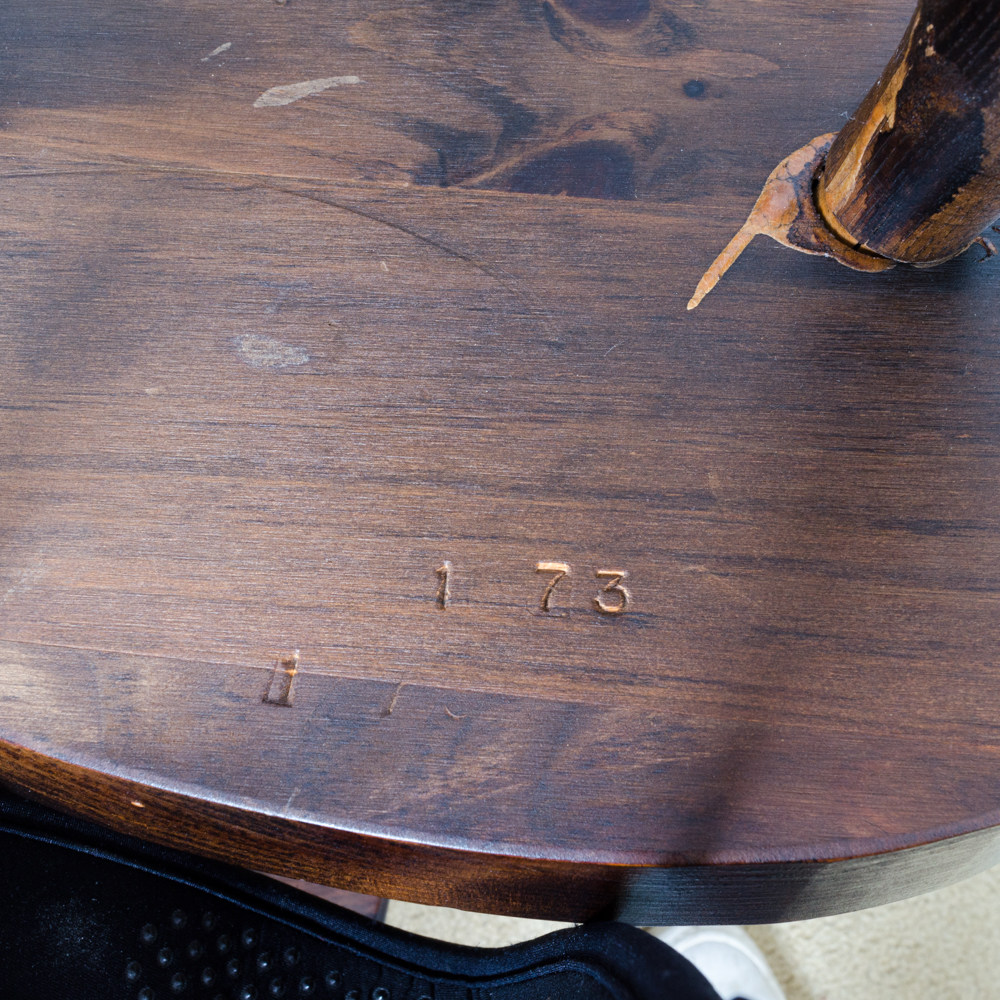 Vintage Pine Table with Leaf Inserts and Captains Chairs
