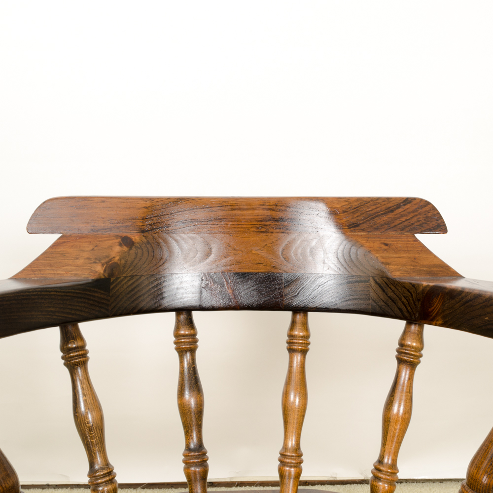Vintage Pine Table with Leaf Inserts and Captains Chairs