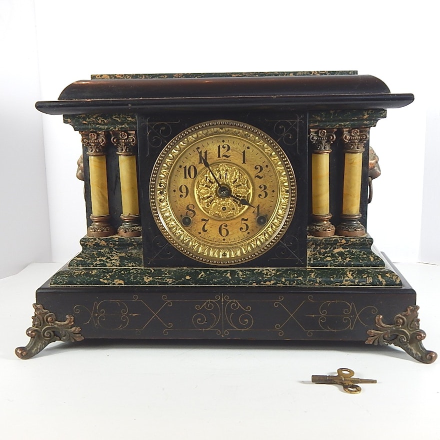 1880 Seth Thomas Adamantine Mantel Clock