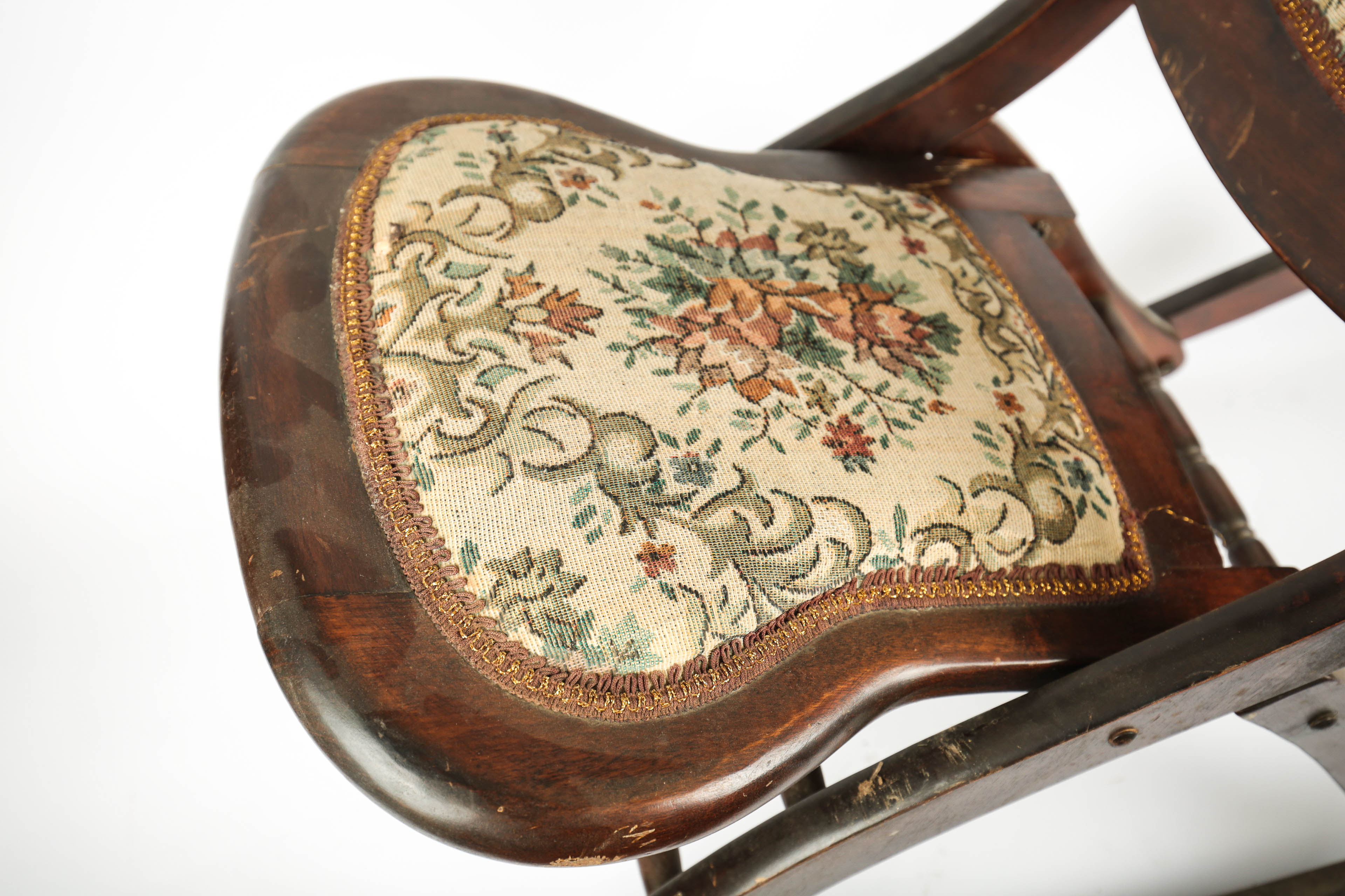 Antique Victorian Folding Rocking Chair