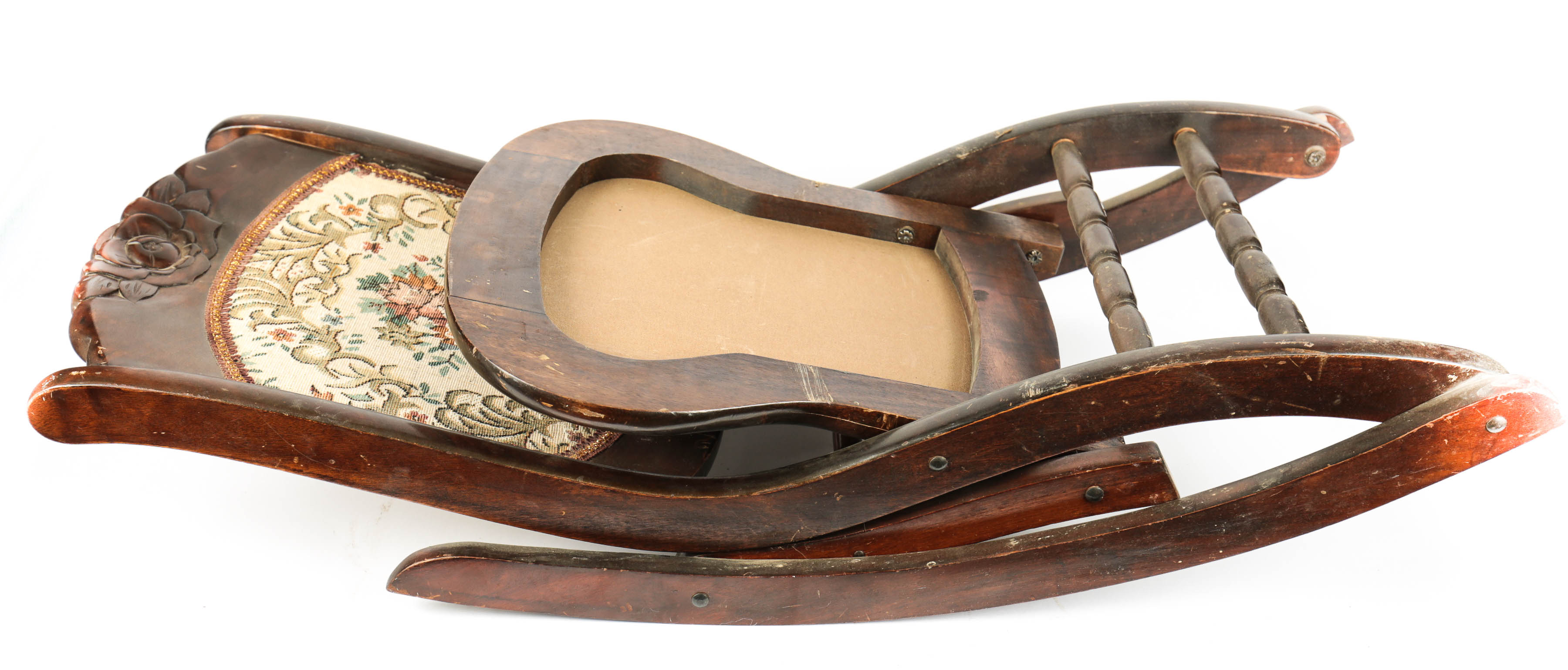 Antique Victorian Folding Rocking Chair