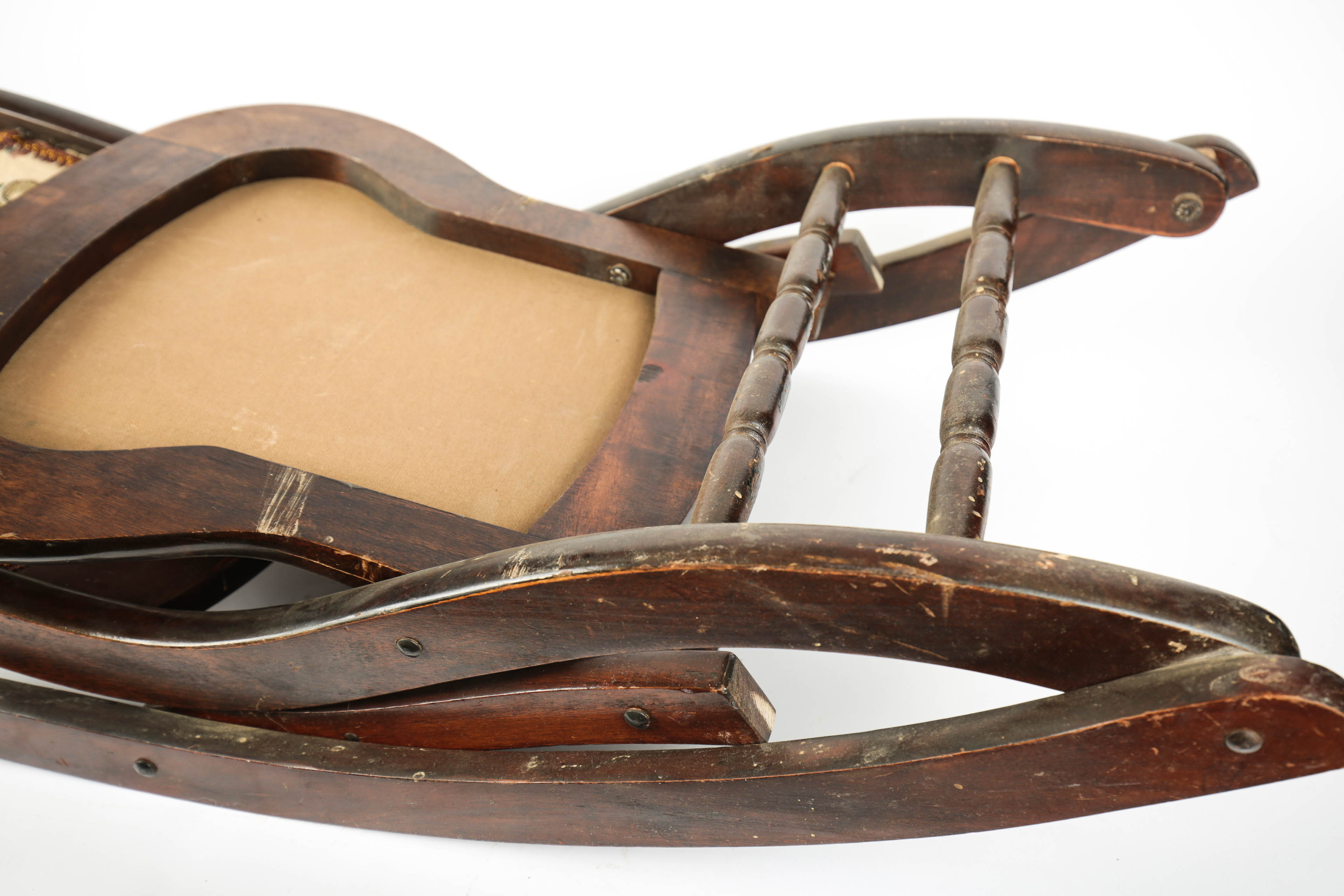 Antique Victorian Folding Rocking Chair