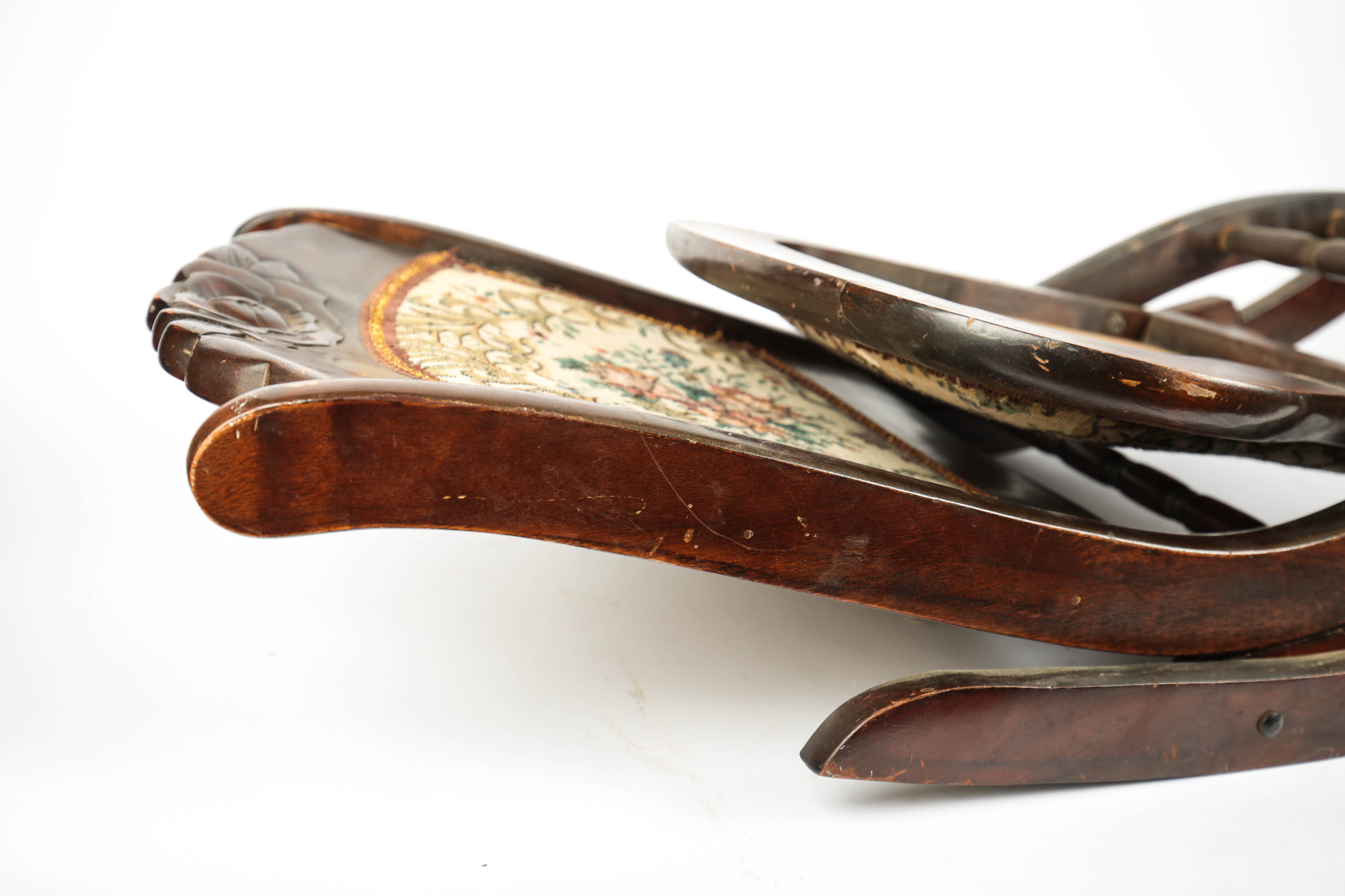 Antique Victorian Folding Rocking Chair