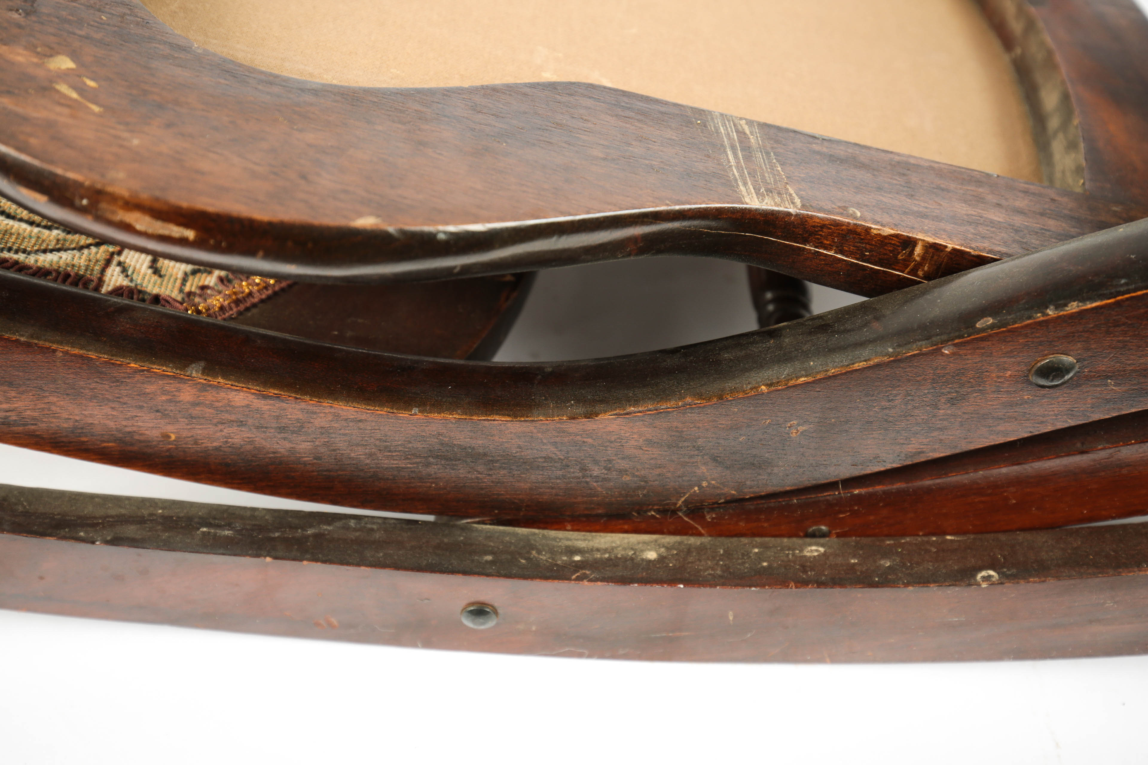 Antique Victorian Folding Rocking Chair