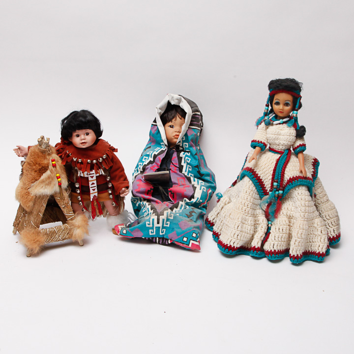 Collection of Native American Dolls including The Danbury Mint