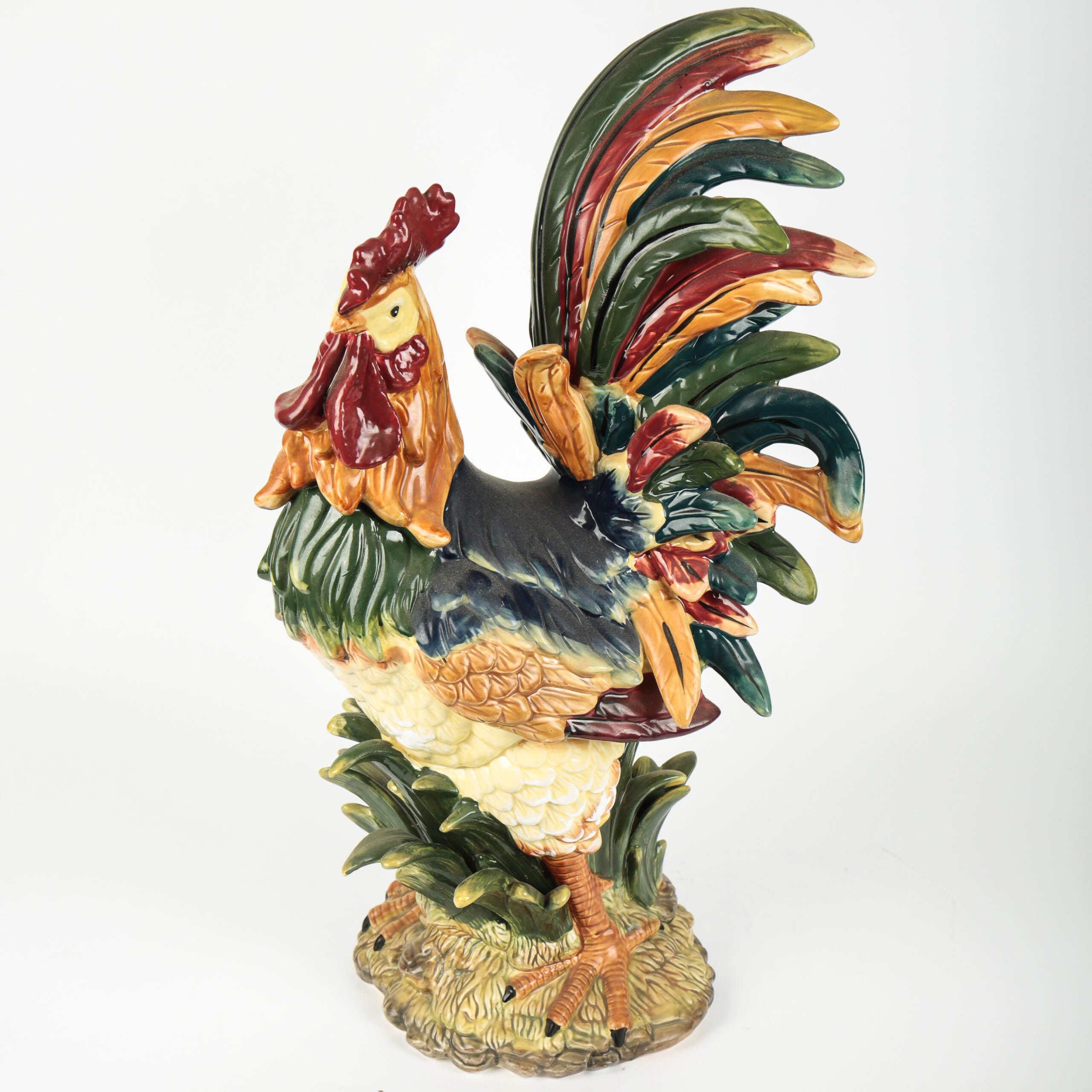 Italian Ceramic Rooster Figurine