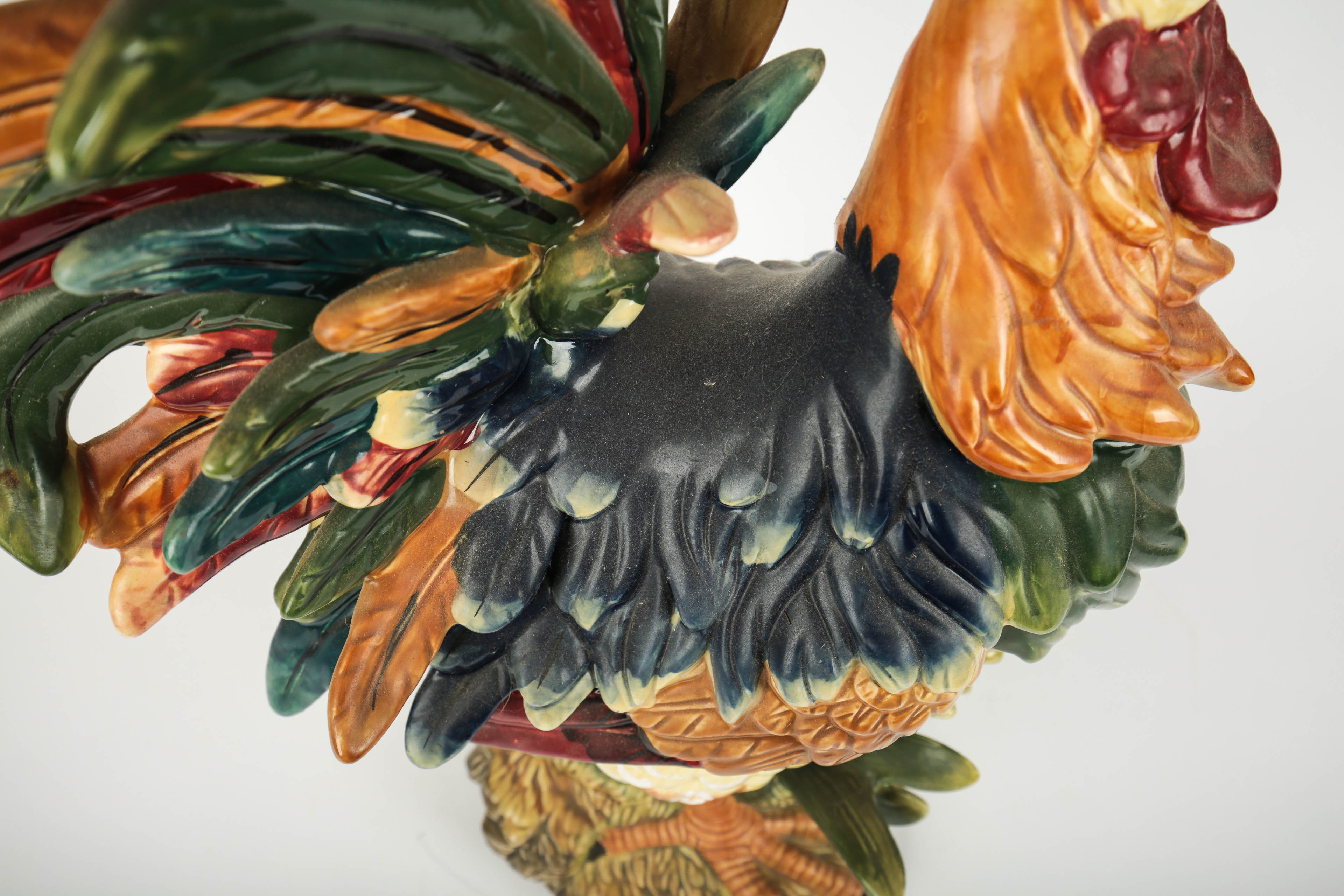 Italian Ceramic Rooster Figurine