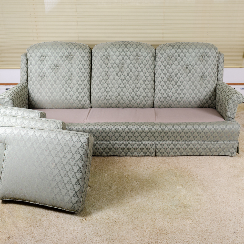 Green Patterned Sofa