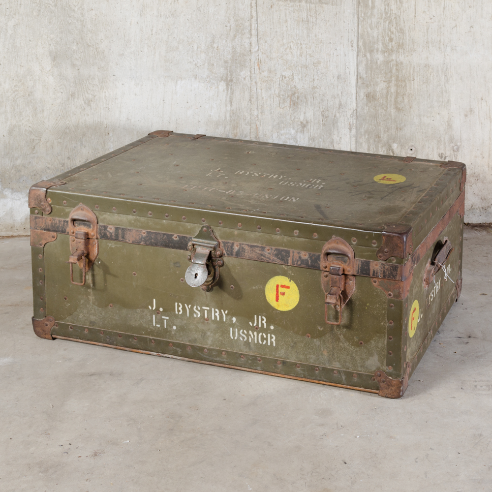 Vintage USMCR Travel Trunk