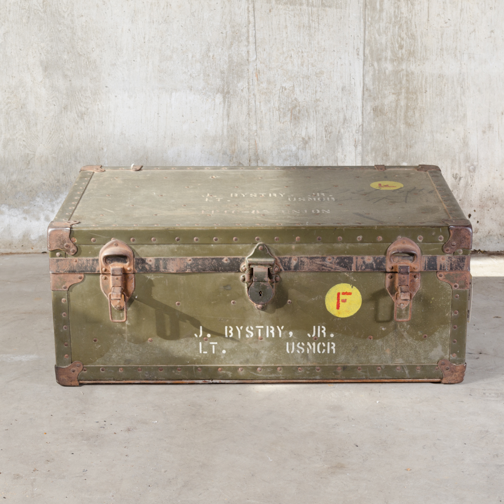 Vintage USMCR Travel Trunk