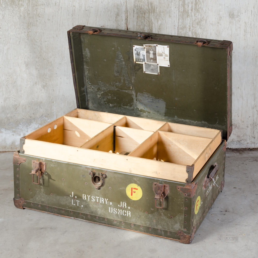 Vintage USMCR Travel Trunk