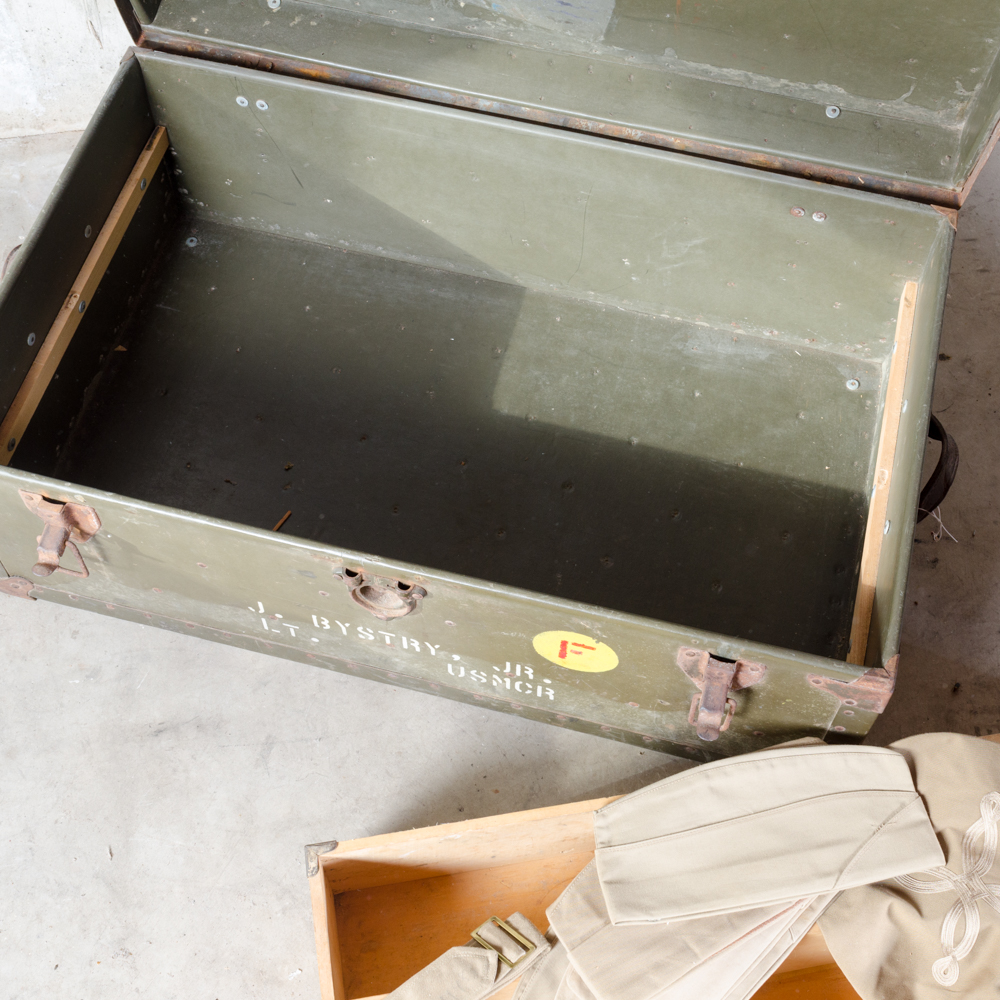 Vintage USMCR Travel Trunk